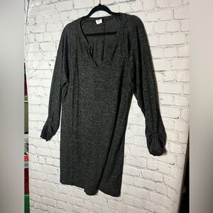 CAbi Dark Gray Long Sleeve “PJ”Dress